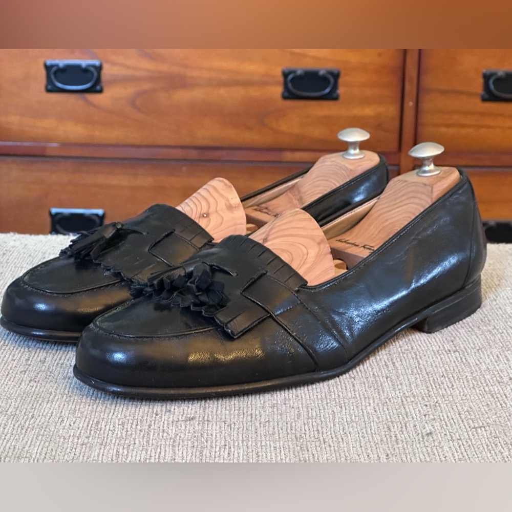 Cole Haan Bragano Kiltie Tassel Roma Black Leather Men’s Loafer Shoes Size 12 W